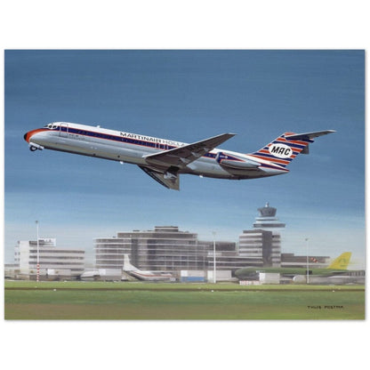 Thijs Postma - Poster - Douglas DC-9 Martinair Taking Off Poster Only TP Aviation Art 60x80 cm / 24x32″ 