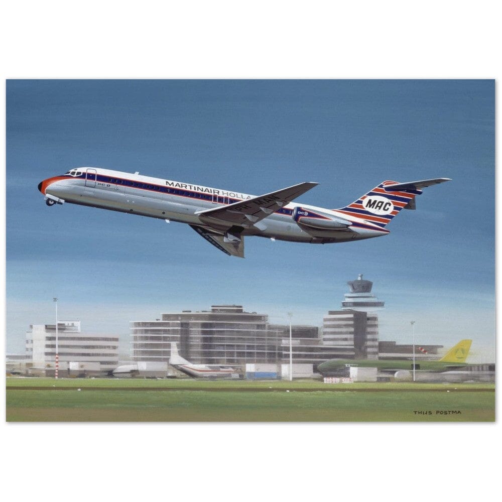 Thijs Postma - Poster - Douglas DC-9 Martinair Taking Off Poster Only TP Aviation Art 