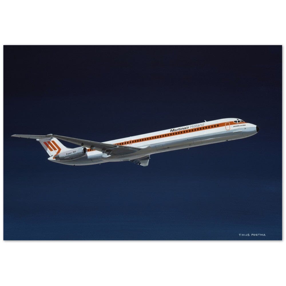 Thijs Postma - Poster - Douglas DC-9 MD-82 Martinair Poster Only TP Aviation Art 70x100 cm / 28x40″ 