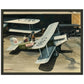 Thijs Postma - Poster - Douglas M-4 Discussing The Mail Plane - Metal Frame Poster - Metal Frame TP Aviation Art 40x50 cm / 16x20″ Black 
