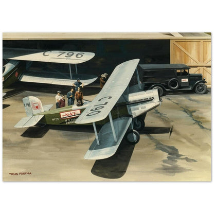 Thijs Postma - Poster - Douglas M-4 Discussing The Mail Plane Poster Only TP Aviation Art 50x70 cm / 20x28″ 