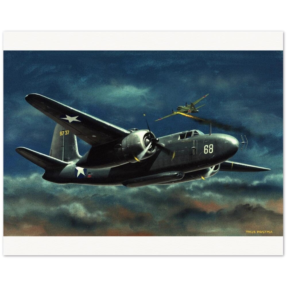 Thijs Postma - Poster - Douglas P-70 Intruder Poster Only TP Aviation Art 40x50 cm / 16x20″ 