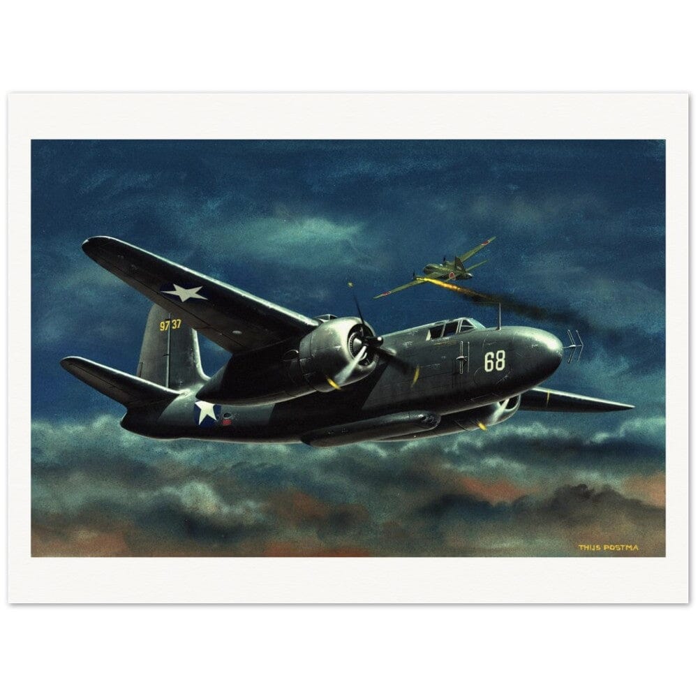 Thijs Postma - Poster - Douglas P-70 Intruder Poster Only TP Aviation Art 60x80 cm / 24x32″ 