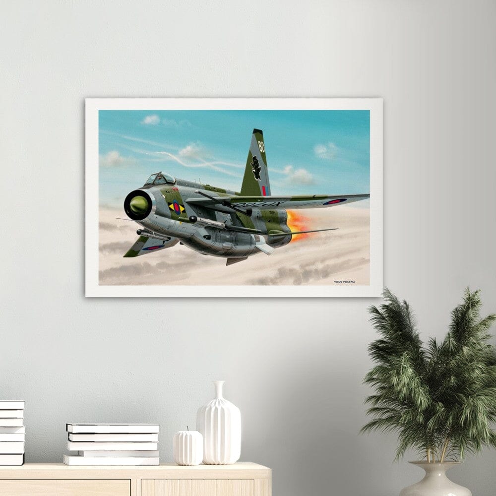 Thijs Postma - Poster - English Electric Lightning F6 At Full Speed Poster Only TP Aviation Art 