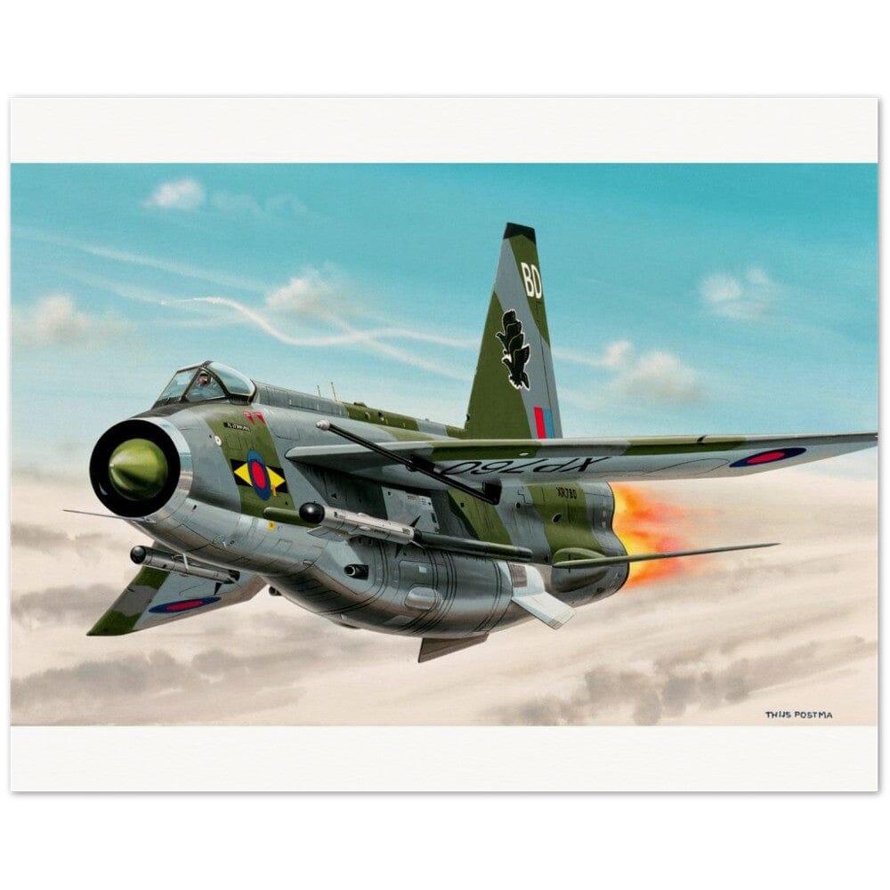Thijs Postma - Poster - English Electric Lightning F6 At Full Speed Poster Only TP Aviation Art 40x50 cm / 16x20″ 