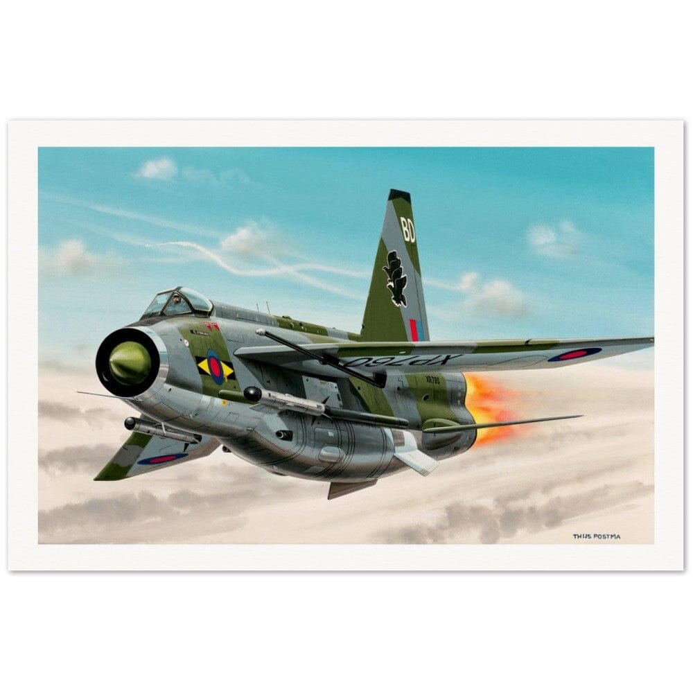 Thijs Postma - Poster - English Electric Lightning F6 At Full Speed Poster Only TP Aviation Art 