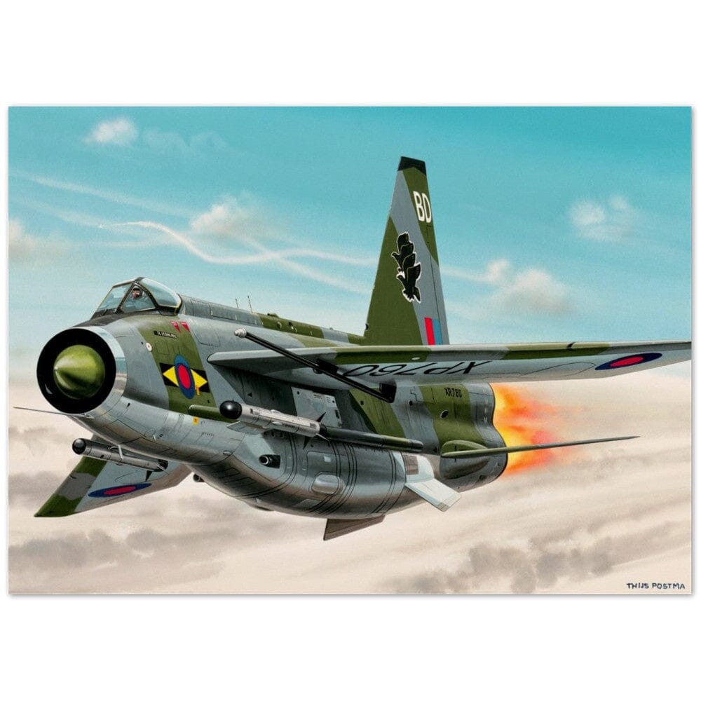 Thijs Postma - Poster - English Electric Lightning F6 At Full Speed Poster Only TP Aviation Art 50x70 cm / 20x28″ 