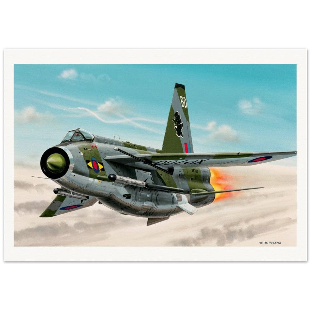 Thijs Postma - Poster - English Electric Lightning F6 At Full Speed Poster Only TP Aviation Art 70x100 cm / 28x40″ 