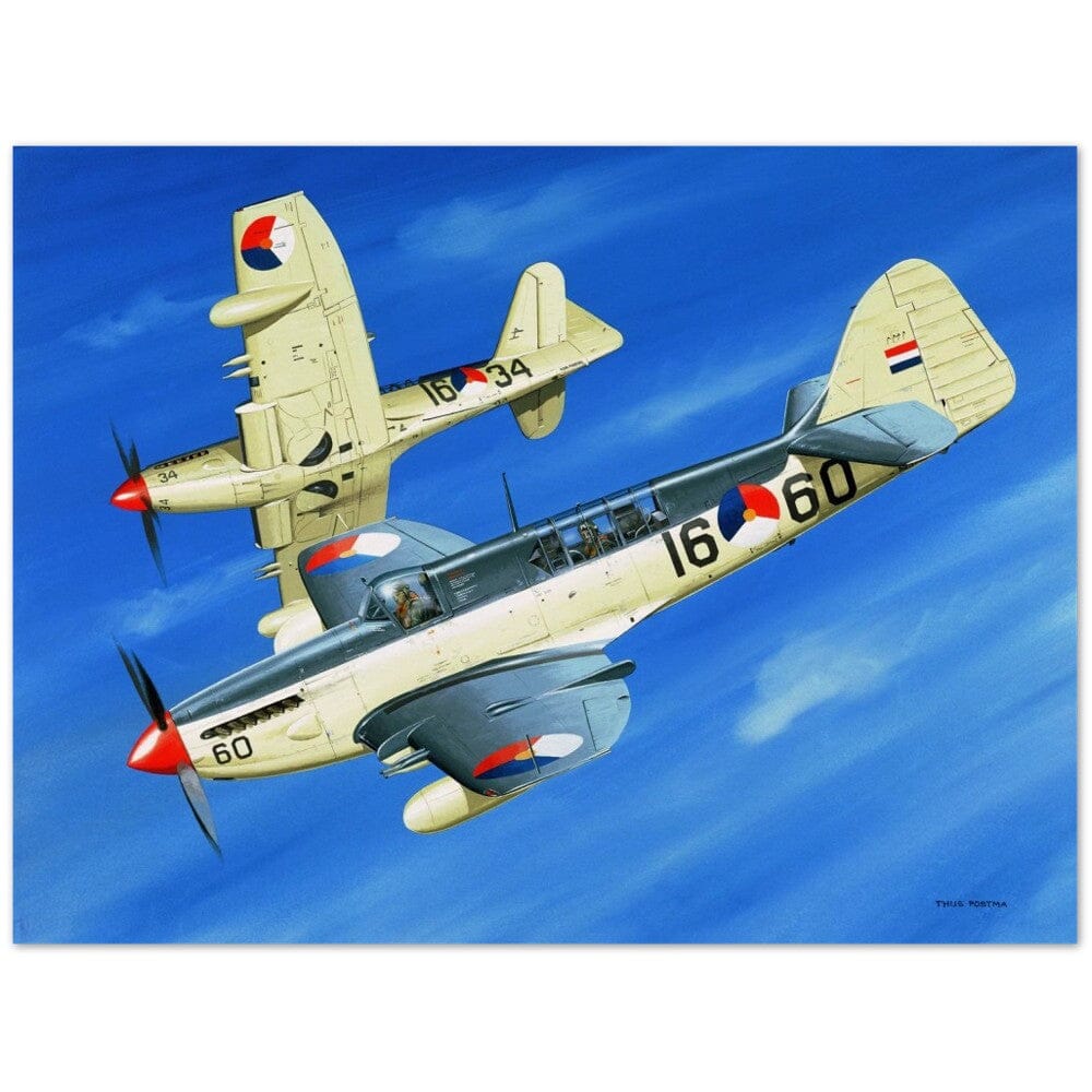 Thijs Postma - Poster - Fairey Firefly Mk-4 Dutch Navy Poster Only TP Aviation Art 45x60 cm / 18x24″ 