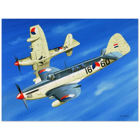 Thijs Postma - Poster - Fairey Firefly Mk-4 Dutch Navy Poster Only TP Aviation Art 