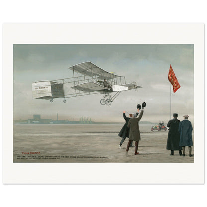 Thijs Postma - Poster - Farman No.1 First Flight Of One Kilometer Over Europe Poster Only TP Aviation Art 40x50 cm / 16x20″ 