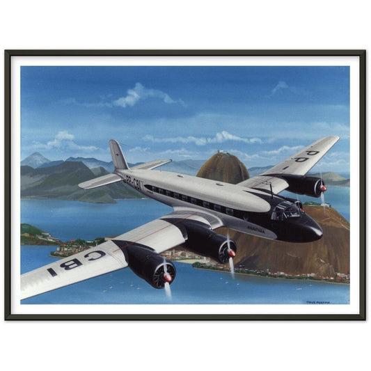 Thijs Postma - Poster - Focke-Wulf Fw 200 Condor 'Abaitara' Rio de Janeiro - Metal Frame Poster - Metal Frame TP Aviation Art 