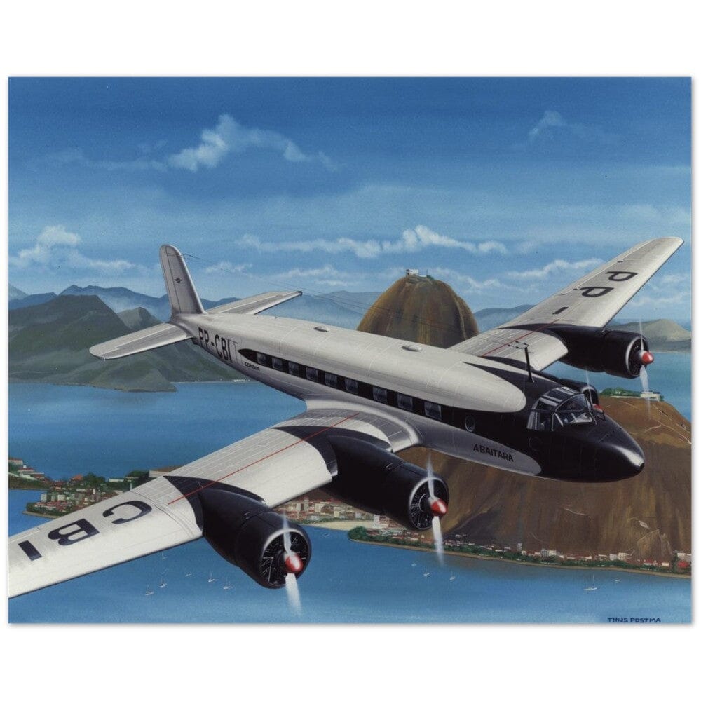 Thijs Postma - Poster - Focke Wulf Fw 200 Condor 'Abaitara' Rio de Janeiro Poster Only TP Aviation Art 40x50 cm / 16x20″ 