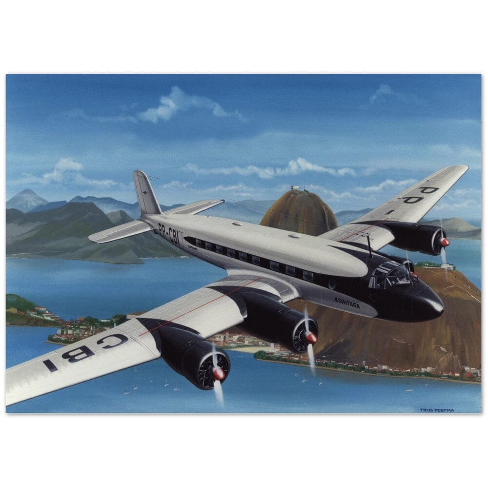 Thijs Postma - Poster - Focke Wulf Fw 200 Condor 'Abaitara' Rio de Janeiro Poster Only TP Aviation Art 50x70 cm / 20x28″ 