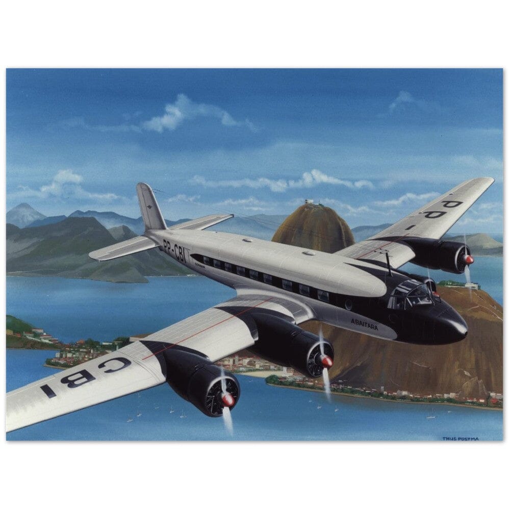 Thijs Postma - Poster - Focke Wulf Fw 200 Condor 'Abaitara' Rio de Janeiro Poster Only TP Aviation Art 60x80 cm / 24x32″ 