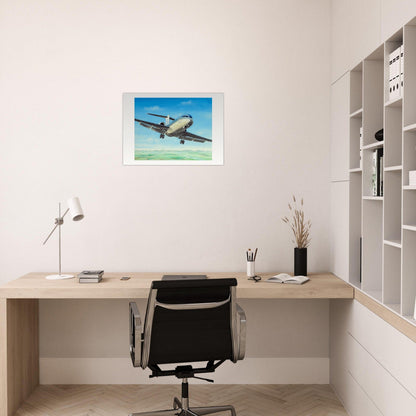 Thijs Postma - Poster - Fokker 100 KLM PH-KZK Poster Only TP Aviation Art 