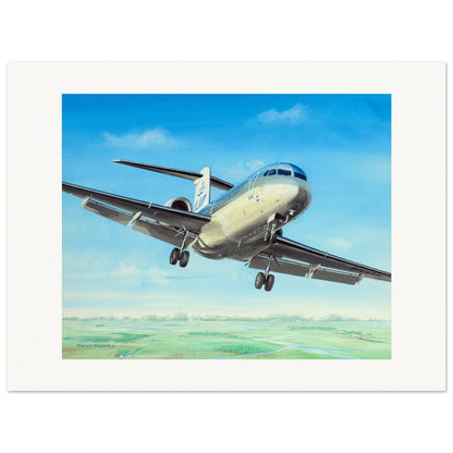 Thijs Postma - Poster - Fokker 100 KLM PH-KZK Poster Only TP Aviation Art 60x80 cm / 24x32″ 