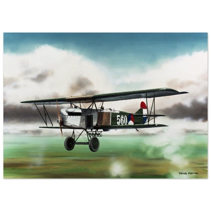 Thijs Postma - Poster - Fokker C.IV LVA Poster Only TP Aviation Art 50x70 cm / 20x28″ 