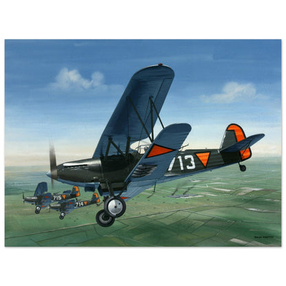 Thijs Postma - Poster - Fokker C.X Valkenburg Poster Only TP Aviation Art 45x60 cm / 18x24″ 