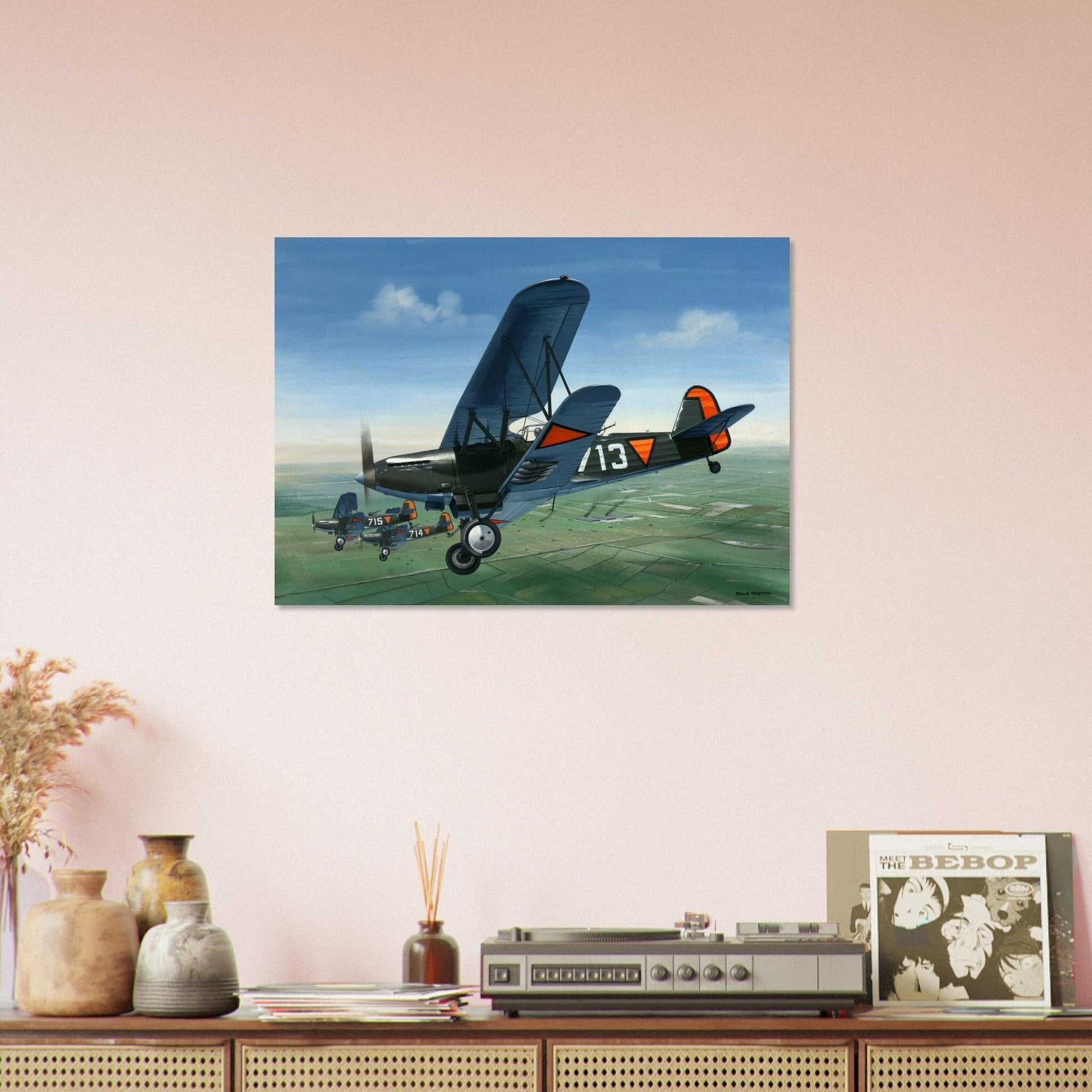 Thijs Postma - Poster - Fokker C.X Valkenburg Poster Only TP Aviation Art 