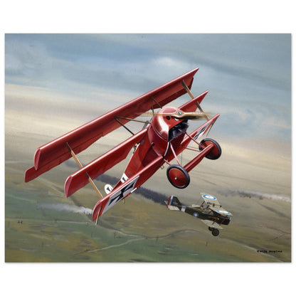 Thijs Postma - Poster - Fokker Dr.I With RAF S.E.5 Poster Only TP Aviation Art 40x50 cm / 16x20″ 