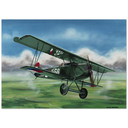 Thijs Postma - Poster - Fokker D.VII Over The Dutch Landscape Poster Only TP Aviation Art 50x70 cm / 20x28″ 
