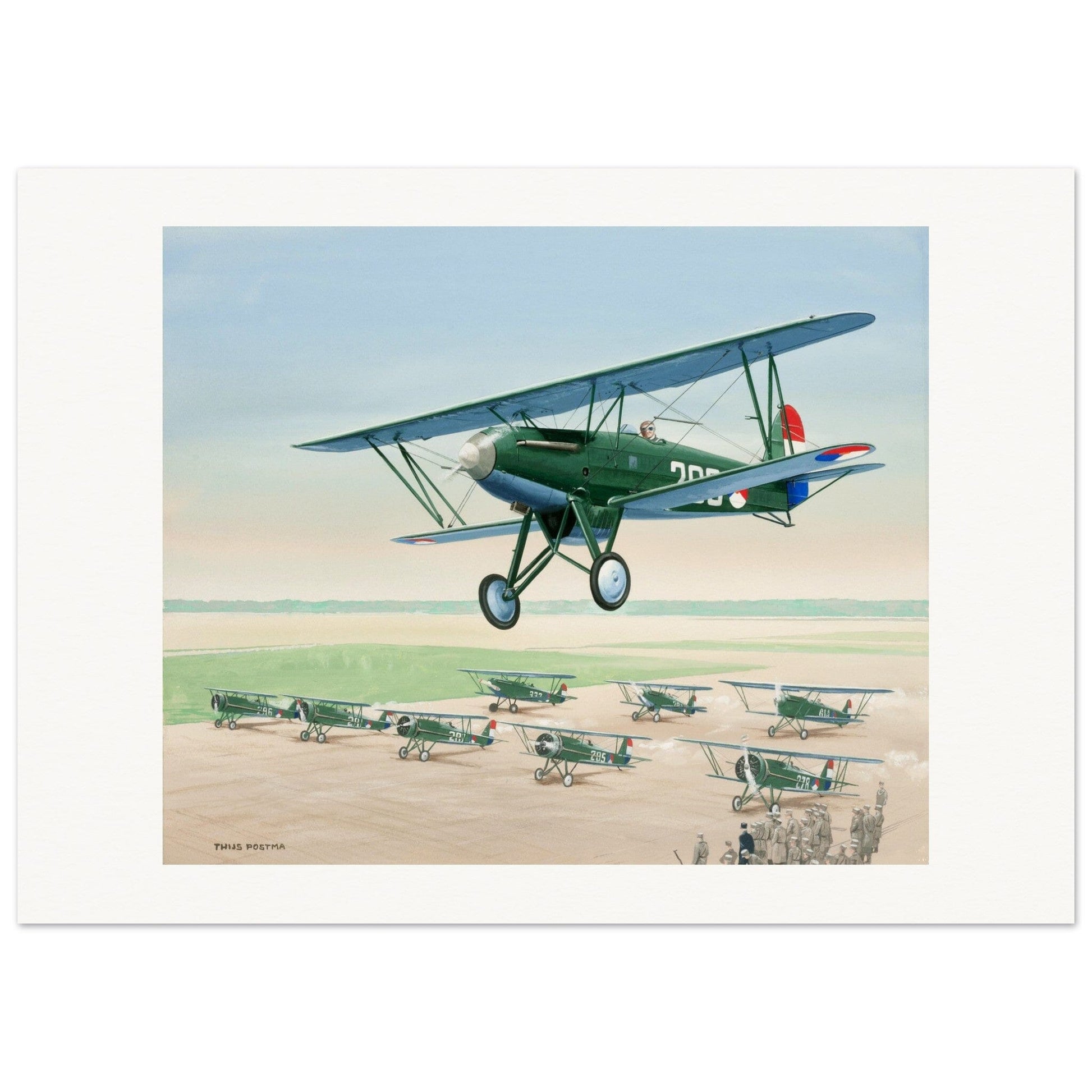 Thijs Postma - Poster - Fokker D.XVII Lined Up Poster Only TP Aviation Art 50x70 cm / 20x28″ 