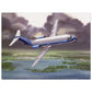 Thijs Postma - Poster - Fokker F-28 Fellowship NLM CityHopper Over Westeinder Poster Only TP Aviation Art 45x60 cm / 18x24″ 