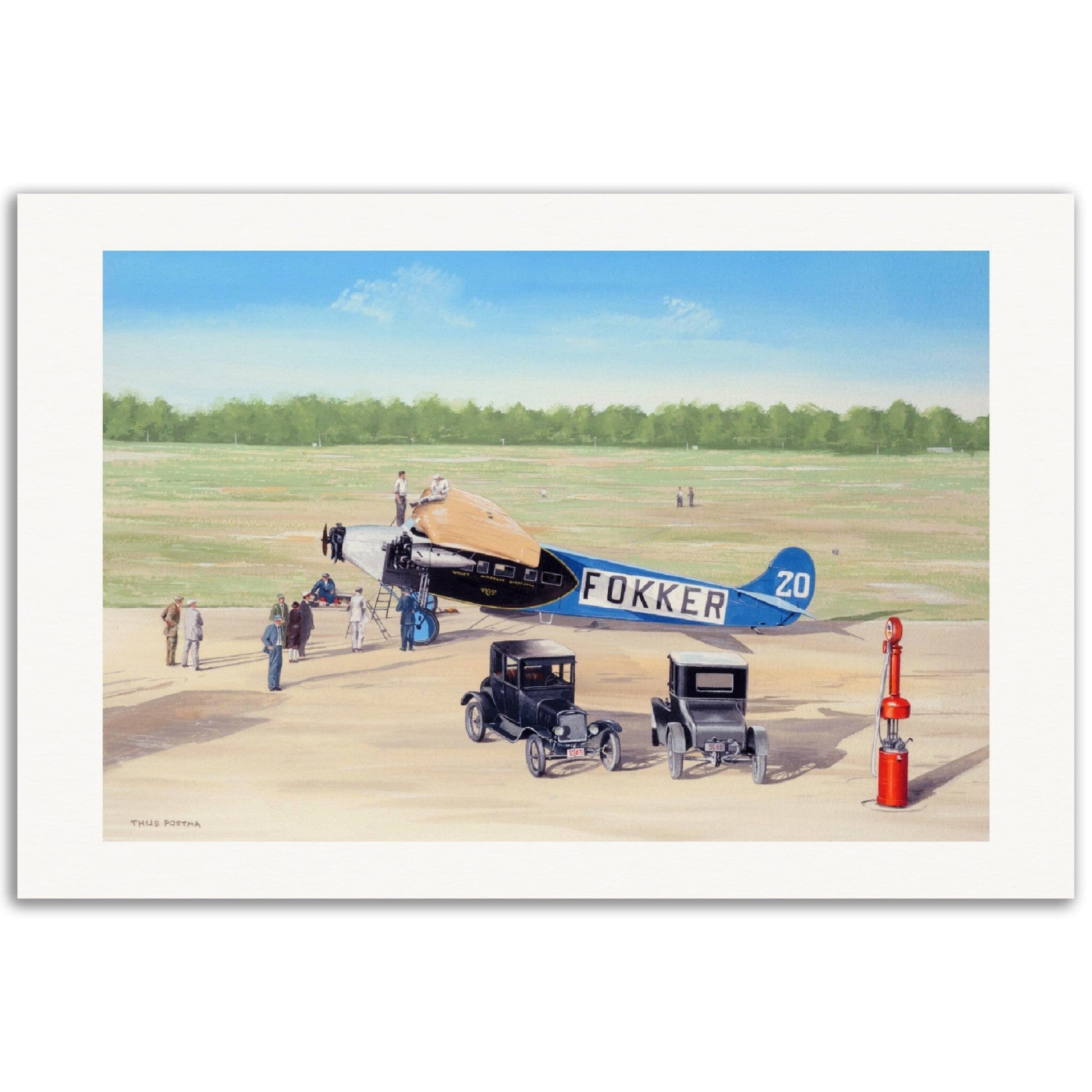 Thijs Postma - Poster - Fokker F.7/3m During Ford Reliability Tour Poster Only TP Aviation Art 