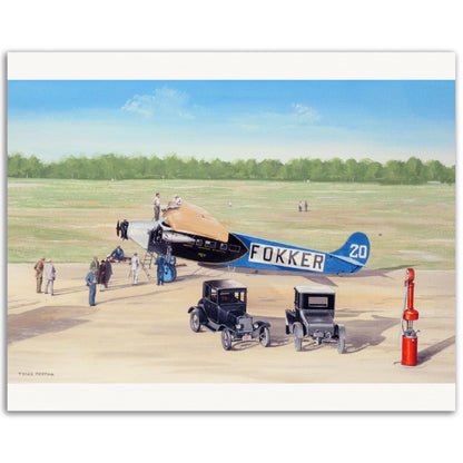 Thijs Postma - Poster - Fokker F.7/3m During Ford Reliability Tour Poster Only TP Aviation Art 40x50 cm / 16x20″ 