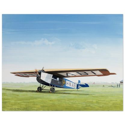 Thijs Postma - Poster - Fokker F.III H-NABI KLM Poster Only TP Aviation Art 40x50 cm / 16x20″ 