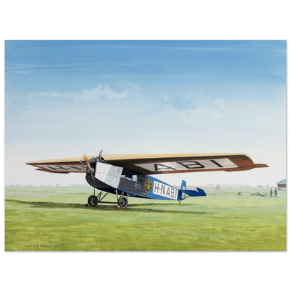 Thijs Postma - Poster - Fokker F.III H-NABI KLM Poster Only TP Aviation Art 45x60 cm / 18x24″ 