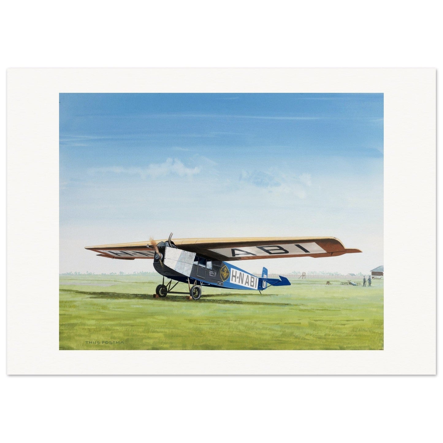 Thijs Postma - Poster - Fokker F.III H-NABI KLM Poster Only TP Aviation Art 50x70 cm / 20x28″ 