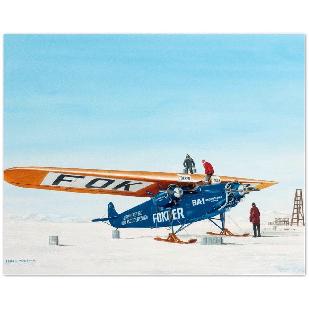 Thijs Postma - Poster - Fokker F.VIIa-3m Byrd Arctic Expedition Poster Only TP Aviation Art 40x50 cm / 16x20″ 