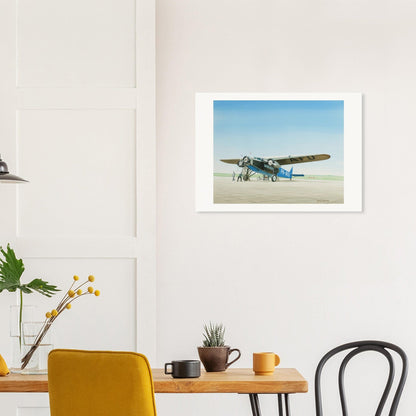 Thijs Postma - Poster - Fokker F.XII PH-AFU KLM Getting Prepared Poster Only TP Aviation Art 