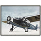 Thijs Postma - Poster - Fokker F.XII PH-AIE In The Snow - Metal Frame Poster - Metal Frame TP Aviation Art 60x80 cm / 24x32″ Black 