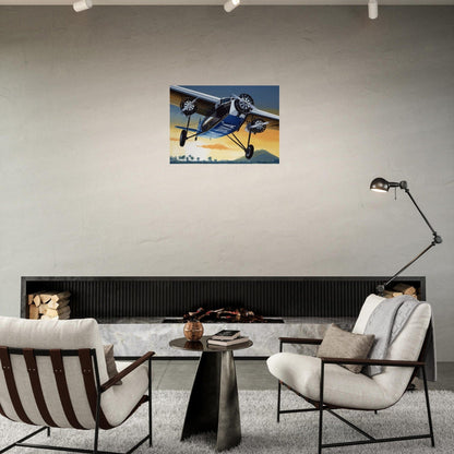 Thijs Postma - Poster - Fokker F.XVIII Pelikaan Flying To Batavia Poster Only TP Aviation Art 