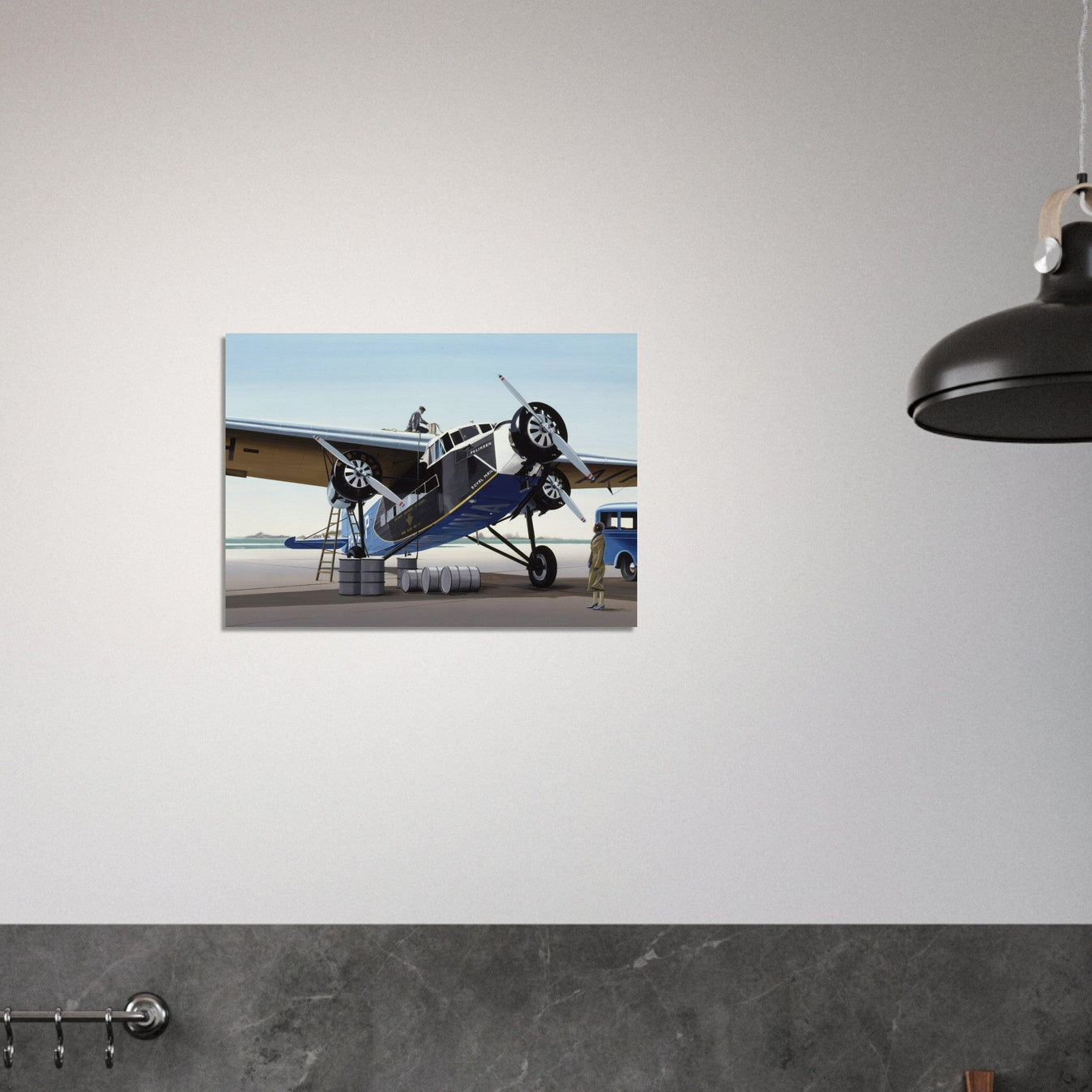 Thijs Postma - Poster - Fokker F.XVIII Pelikaan Ground – TP Aviation Art