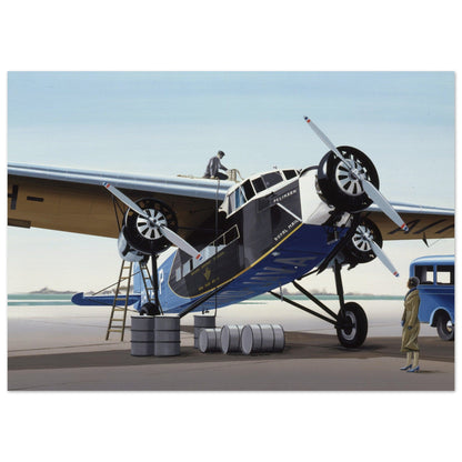 Thijs Postma - Poster - Fokker F.XVIII Pelikaan Ground Poster Only TP Aviation Art 50x70 cm / 20x28″ 
