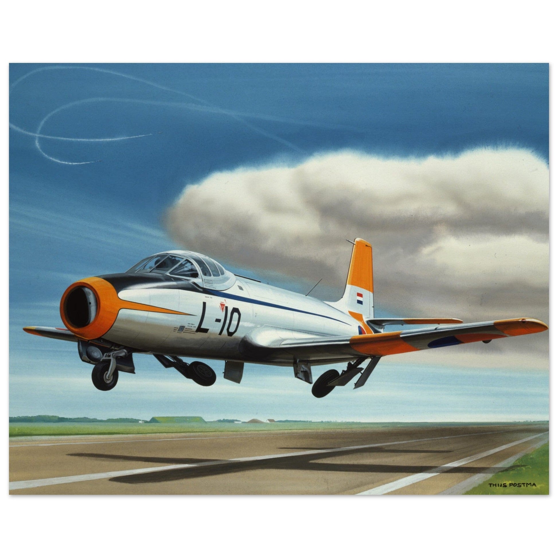 Thijs Postma - Poster - Fokker S-14 Mach Trainer Poster Only TP Aviation Art 40x50 cm / 16x20″ 