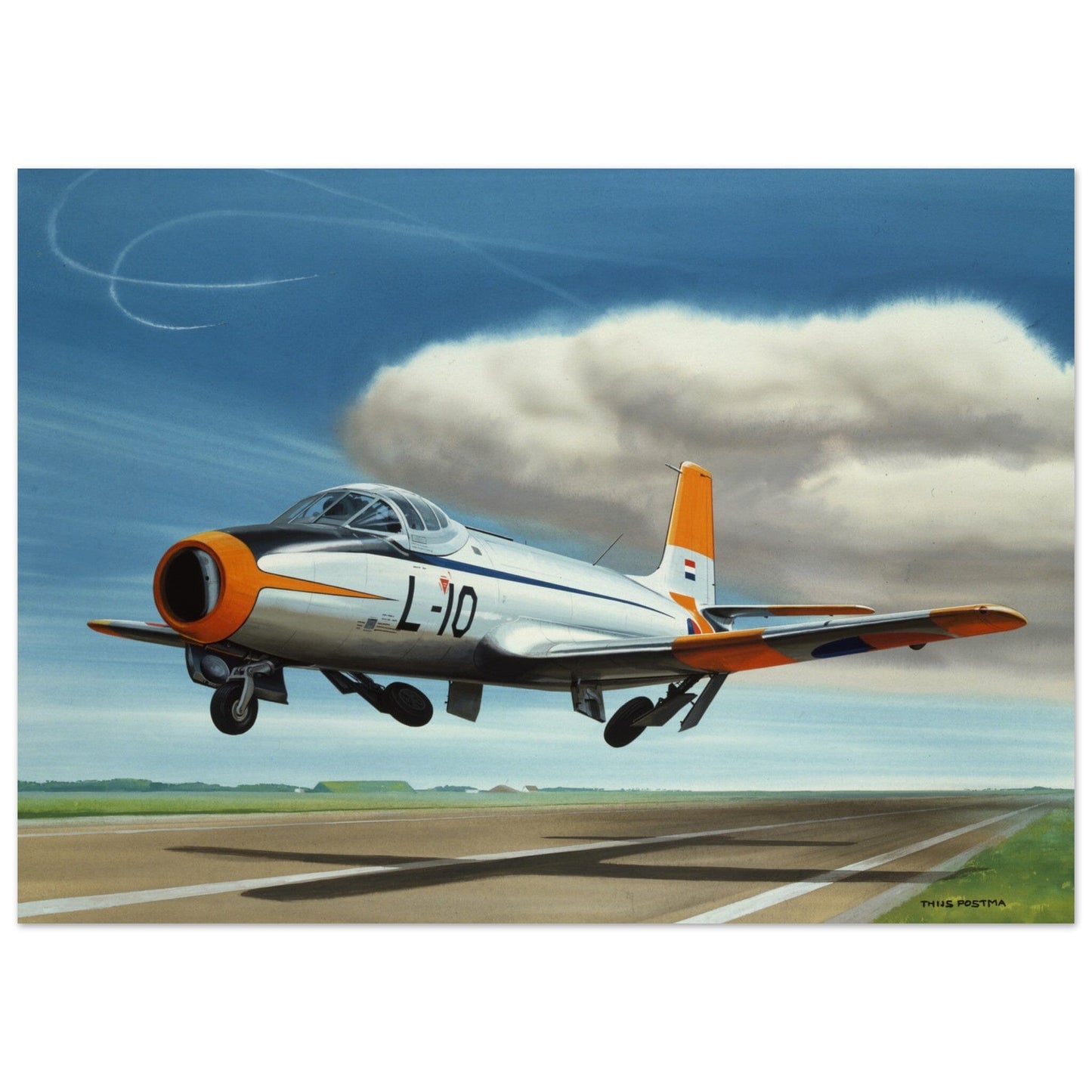 Thijs Postma - Poster - Fokker S-14 Mach Trainer Poster Only TP Aviation Art 50x70 cm / 20x28″ 