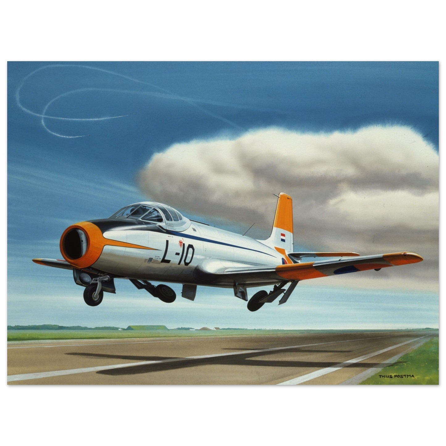 Thijs Postma - Poster - Fokker S-14 Mach Trainer Poster Only TP Aviation Art 60x80 cm / 24x32″ 