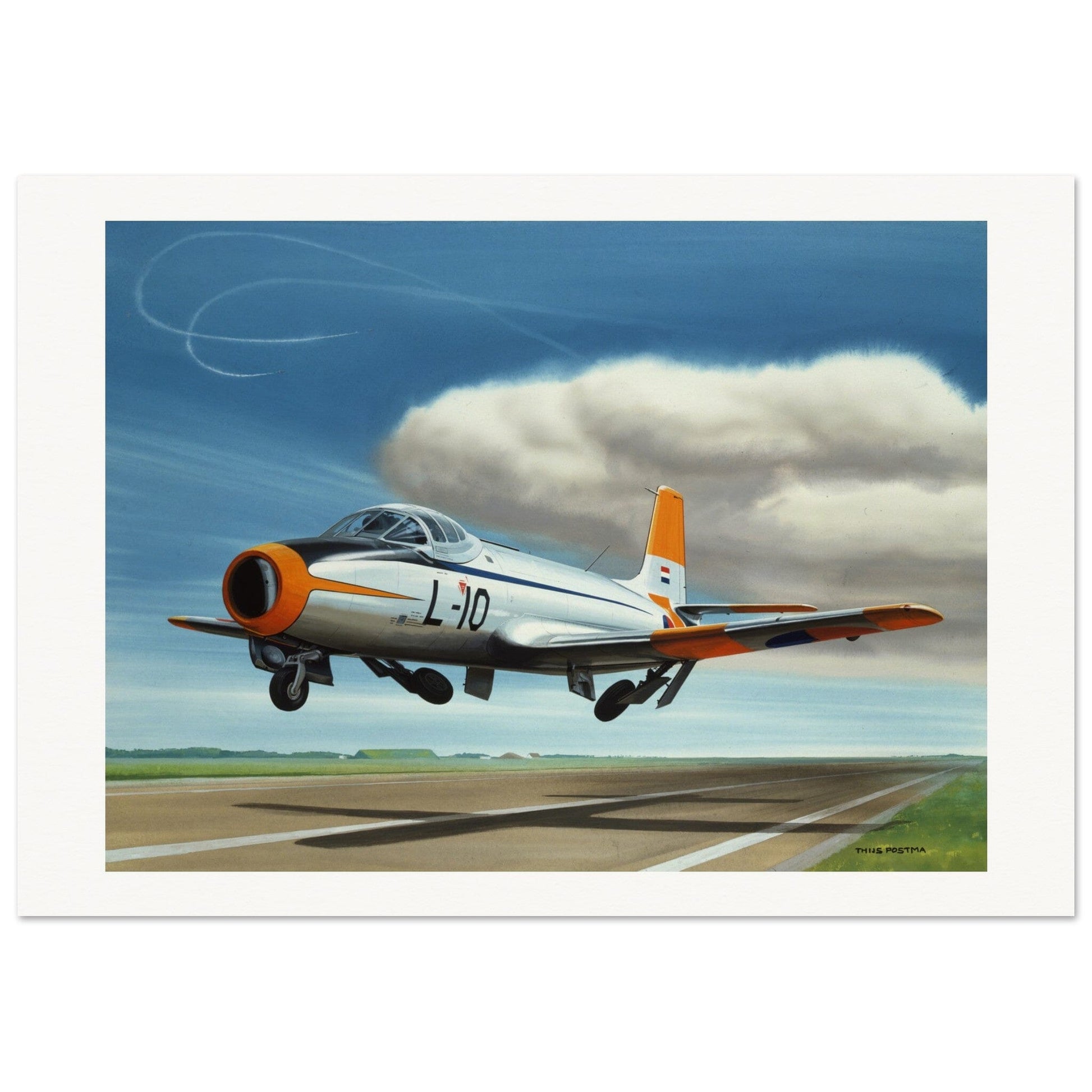 Thijs Postma - Poster - Fokker S-14 Mach Trainer Poster Only TP Aviation Art 70x100 cm / 28x40″ 