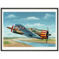 Thijs Postma - Poster - French Curtiss P-36 Over Senegal - Metal Frame Poster - Metal Frame TP Aviation Art 