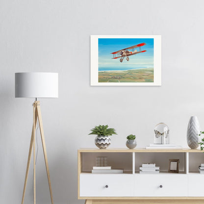 Thijs Postma - Poster - French Fighter SPAD S.VII Over Cadzand Poster Only TP Aviation Art 