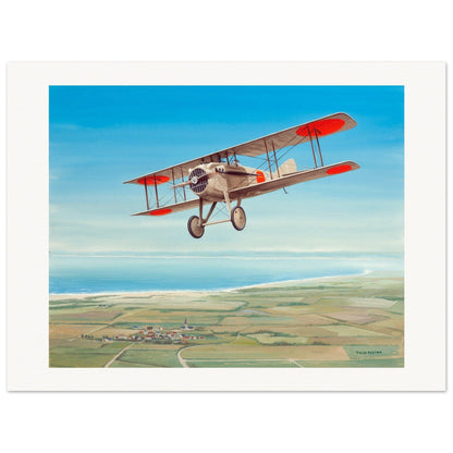Thijs Postma - Poster - French Fighter SPAD S.VII Over Cadzand Poster Only TP Aviation Art 60x80 cm / 24x32″ 