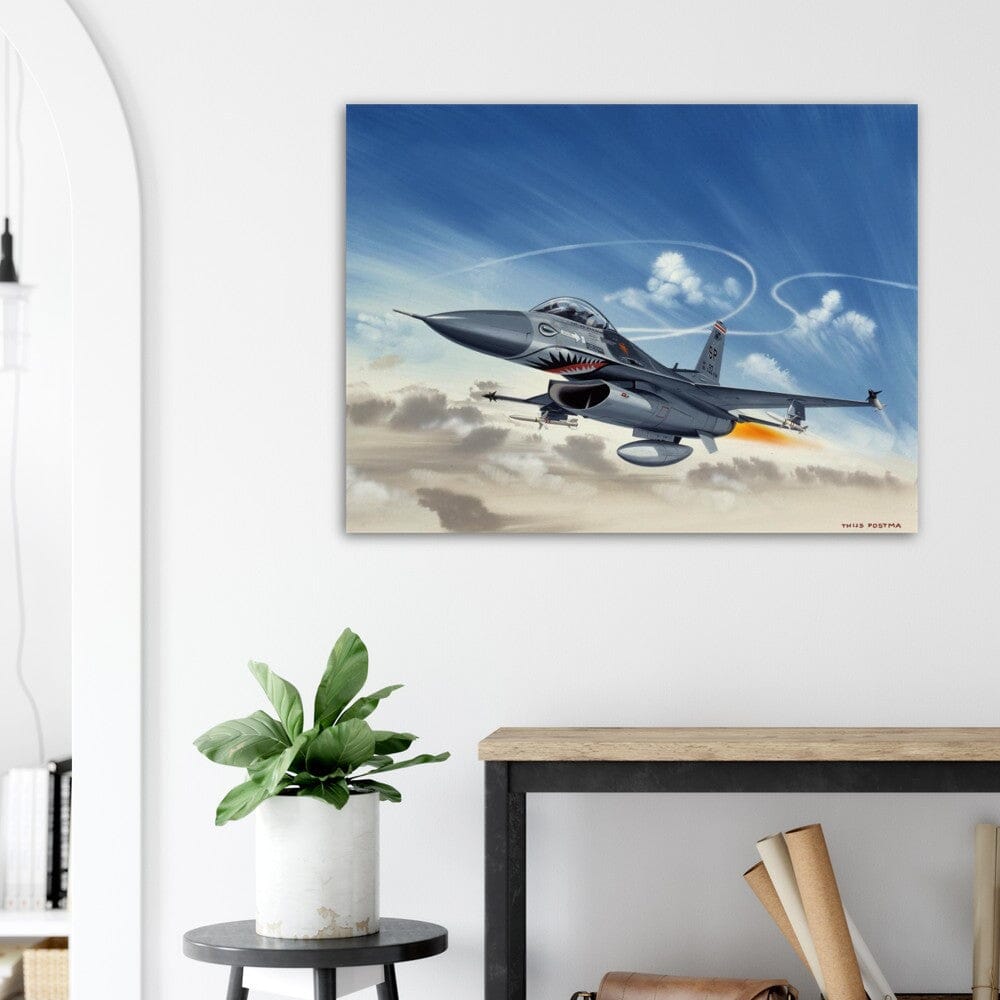 Thijs Postma - Poster - General Dynamics F-16C USAF Speeding Poster Only TP Aviation Art 