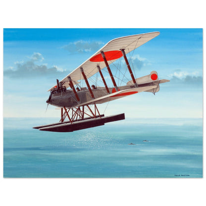 Thijs Postma - Poster - German Floatplane Friedrichshafen FF.33 Poster Only TP Aviation Art 45x60 cm / 18x24″ 