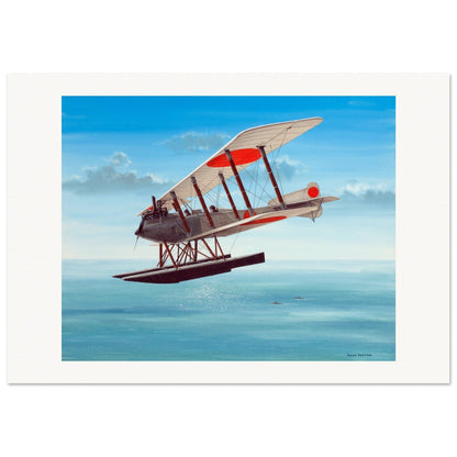 Thijs Postma - Poster - German Floatplane Friedrichshafen FF.33 Poster Only TP Aviation Art 70x100 cm / 28x40″ 