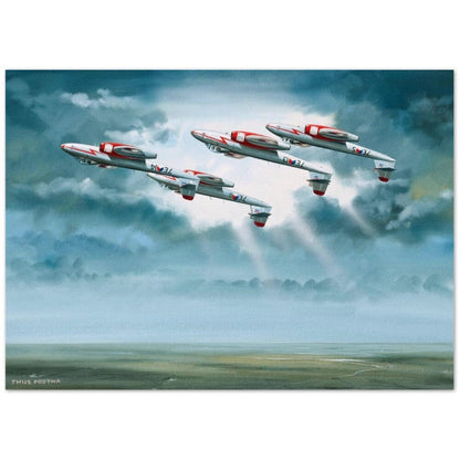 Thijs Postma - Poster - Gloster Meteor F Mk.8 Of The Four Diamonds Team Poster Only TP Aviation Art 50x70 cm / 20x28″ 
